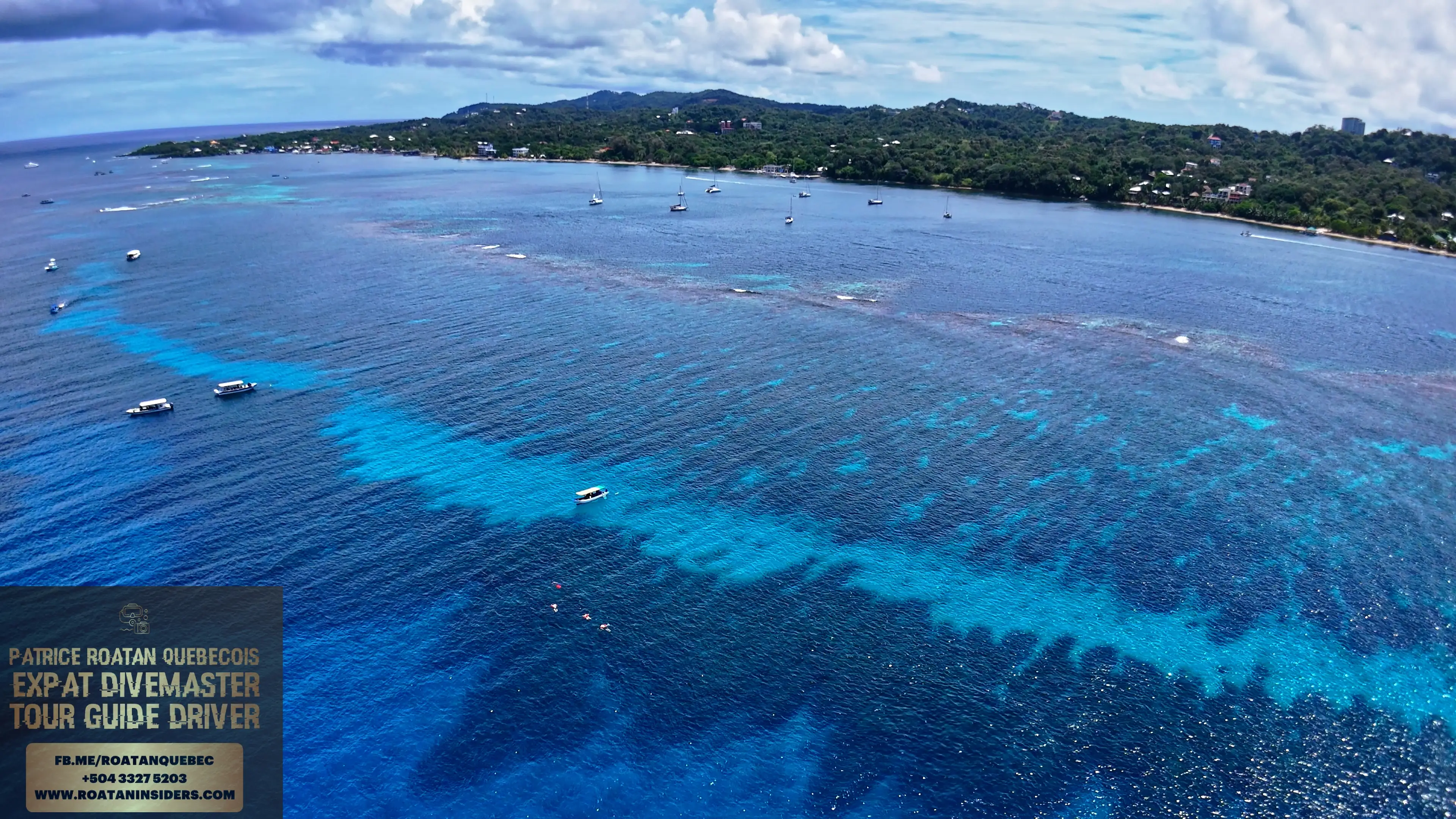 Snorkeling depuis le bateau à West Bay Roatán