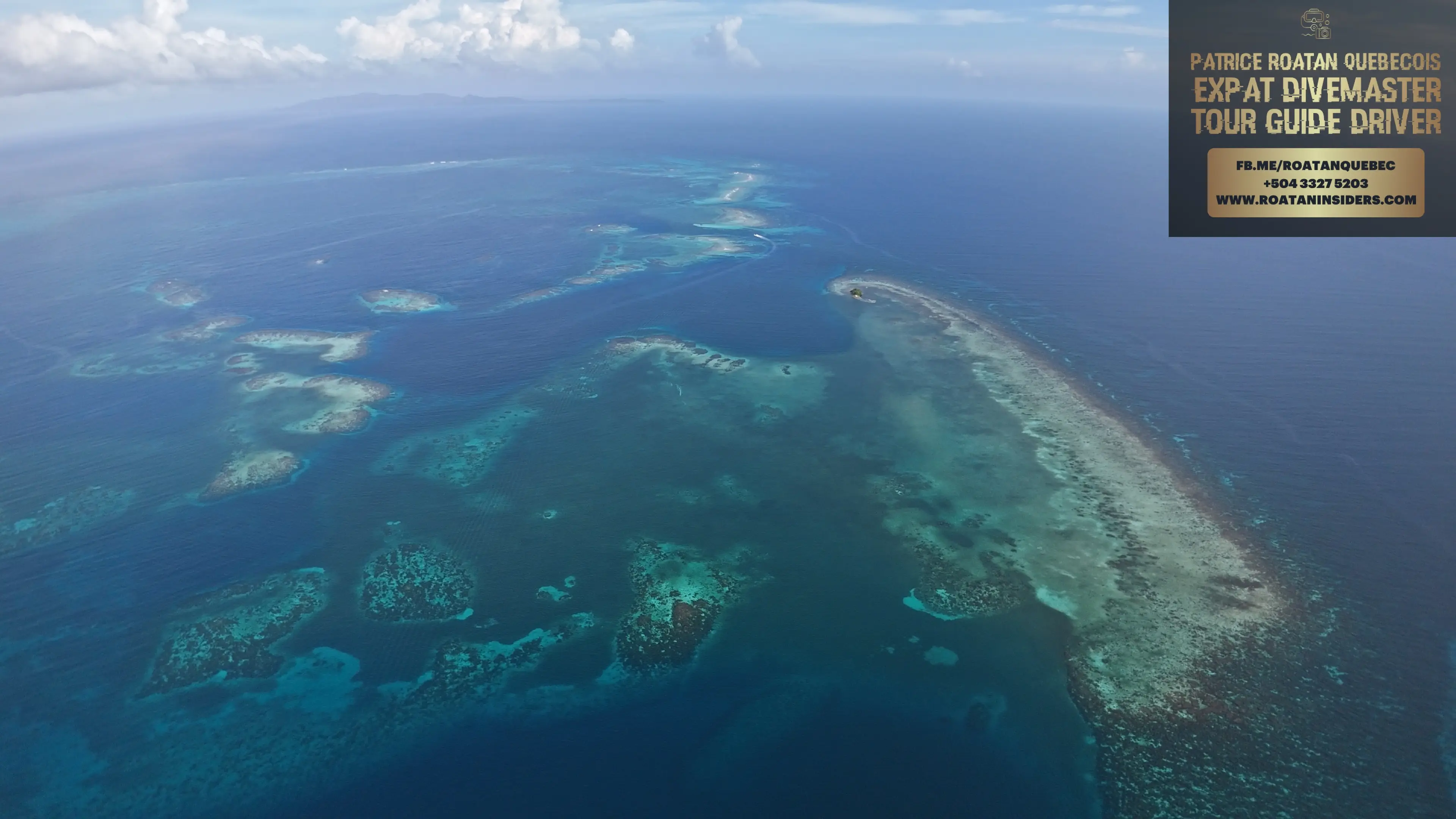 Drone aérien de Pigeon Cay Roatán Honduras — nurse shark sandbar
