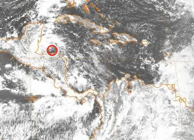 Image satellite géostationnaire de — près de Roatán le 25 septembre 1994