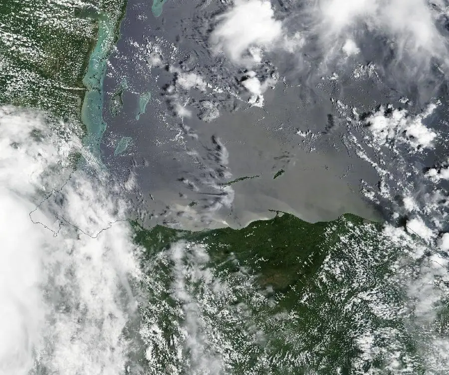 Image satellite MODIS de NANA près de Roatán le 3 septembre 2020