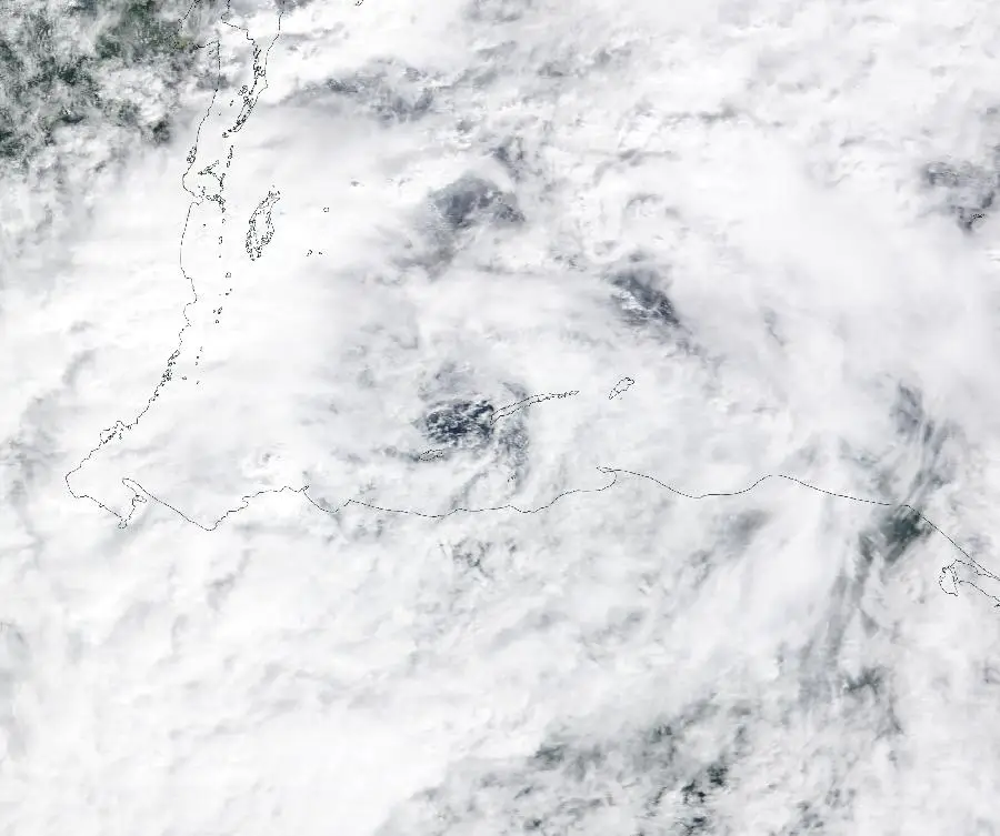 Image satellite MODIS de SARA près de Roatán le 16 novembre 2024