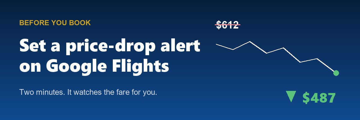 Set a price-drop alert on Google Flights