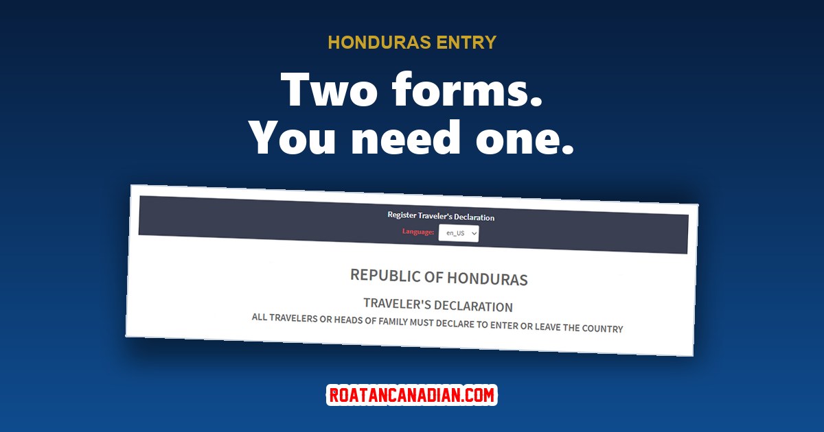 The Honduran customs declaration form